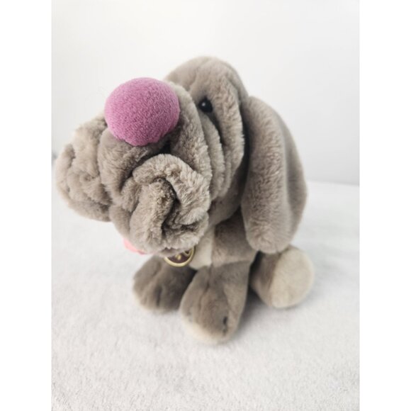 Vintage Wrinkles Dog Plush Stuffed Animal Ganz Bros 1984 80s Beige 354078 - Picture 5 of 11